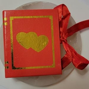 Tales of Love Necklace and Earring Gift Set Avon NRT Gold Heart Pave Valentine's